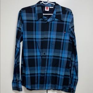 ES Men’s Plaid Shirt: Size M